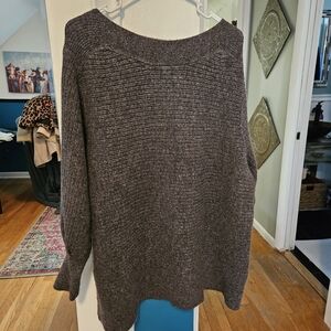 Lane Bryant Charcoal Boat Neck Sweater